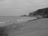black & white Malibu ocean