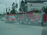 Ambulance and big Red Fire truck