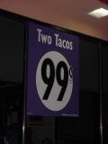 two tacos 99 cents