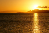 Diamond Head from Maunalua during winter sunset