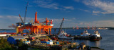 Louisiana Oil Rig under repair at Woodside Dartmouth in Halifax Harbour Nova Scotia