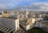 Evening view looking across the white Casablanca cityscape