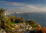 The port city of Safi Morocco from an overlook on the Atlantic Ocean