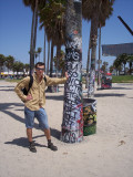 Andrei at the Venice Beach on a breezy summer day. Good Bye, California!