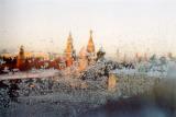 Moscow through the window in winter