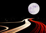 Freeway to the Moon!; Brea, CA  from 57 Freeway overpass.