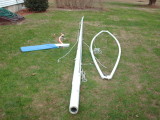 rudder, mast, wishbone