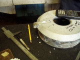 measuring old casting