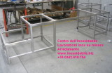 Strutture in tubolare acciaio inox satinato per mobile hifi