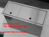 Vasca incasso canale attrezzato inox con coperchio chiuso