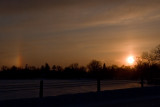 Sun Dog Sunset on the Mill Pond ~  December 20