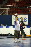 Only the best shag balls for Team Ontario - U of T coach Tine Lee and Canada Summer Games Head Coach Jeremy Hannay