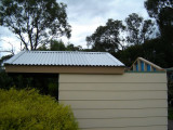 Roof finished with white colour bond