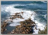 Lines of rocks in the sea