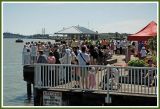 Onlookers watching the workboat parade.