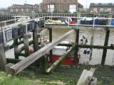 Fishing boat moored in the river Ouse.