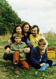 with Jirkas family, Prague, 1988