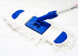 Blue Mop on white background