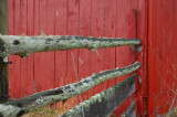 attached to red barn