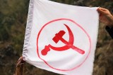 Maoist flag at Phedi