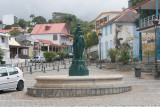 Basse Terre square, view to the volcano