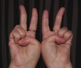 Bent fingers sign Peace by TonyL