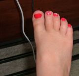 My painted toes<br>6-27-06