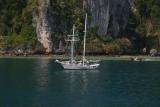 Sailboat in Ton Sai bay