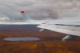 TUpolev-204 over tundra