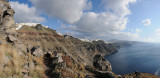 View on the village of Imerovigli and the town of Fira