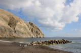 Santorini. Beach near the village of Perissa