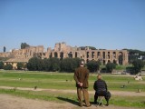 Circus Maximus in the foreground, the forum in the background
