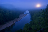 Moon setting in Mist