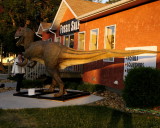 Drumheller Dino in the town
