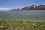 Teton Range from the north end of Jackson Lake