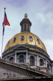 Gold Dome of Colorado State Capitol in Denver