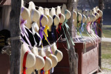 16.  Hats for sale on the Market Square.