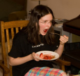 Grace likes strawberries...