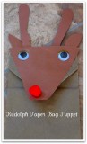 rudolph paper bag puppet