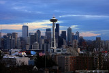 Seattle's Space Needle and downtown from Queen Anne Hill