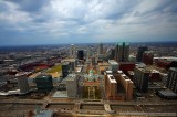 Downtown St. Louis skyline from the Arch