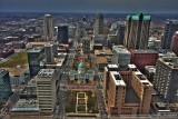Downtown St. Louis skyline from the Arch