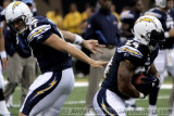 San Diego Chargers QB Philip Rivers hands off to RB Ryan Matthews