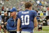 NY Giants head coach Tom Coughlin and QB Eli Manning