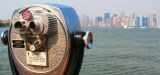 View of New York Skyline from the Statue of Liberty