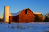 Old barn in winter