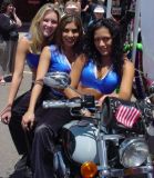 San Diego Riptide Cheerleaders on an Indian Motorcycle