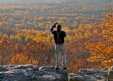 W. photographing Bears Den View