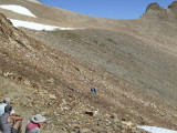 Looking down from the pass.