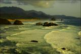Ecola State Park - View of the Haystacks at Cannon Beach